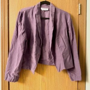 VINTAGE CASUAL CORNER SHORT DRESS SUIT JACKET BLAZER PURPLE SIZE 10 MADE IN USA